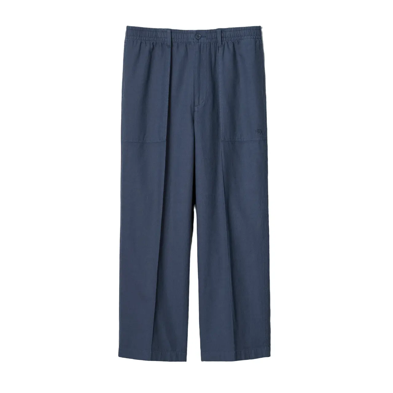 

Брюки Uniqlo х JW Anderson Linen Blend Relaxed Fit, темно-синий