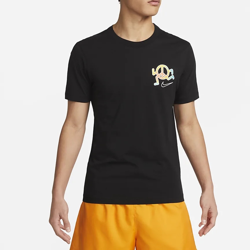 Футболка Nike Sportswear Back Alphabet Geometry Printing, черный