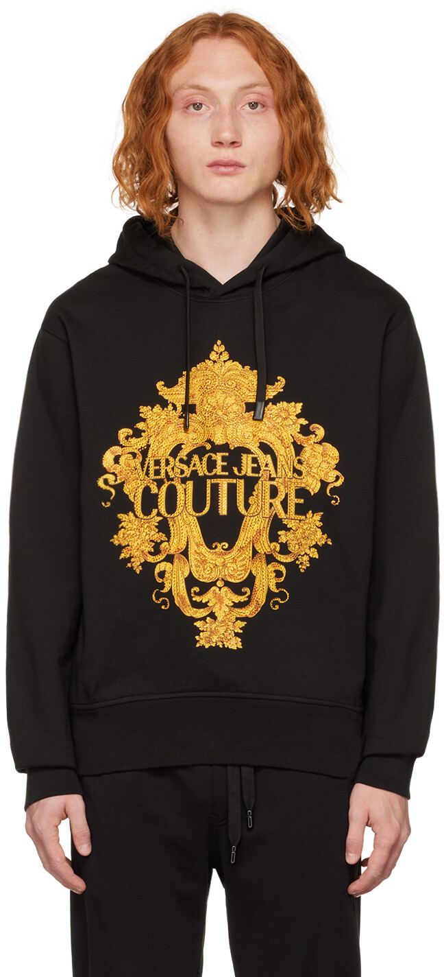 

Черный худи с украшением Versace Jeans Couture