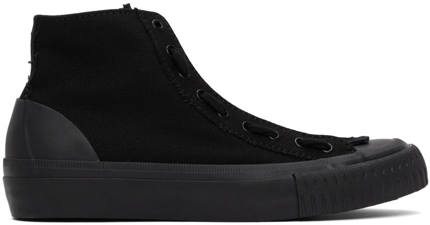 

Черные кроссовки из плотной ткани на молнии спереди Regulation Yohji Yamamoto