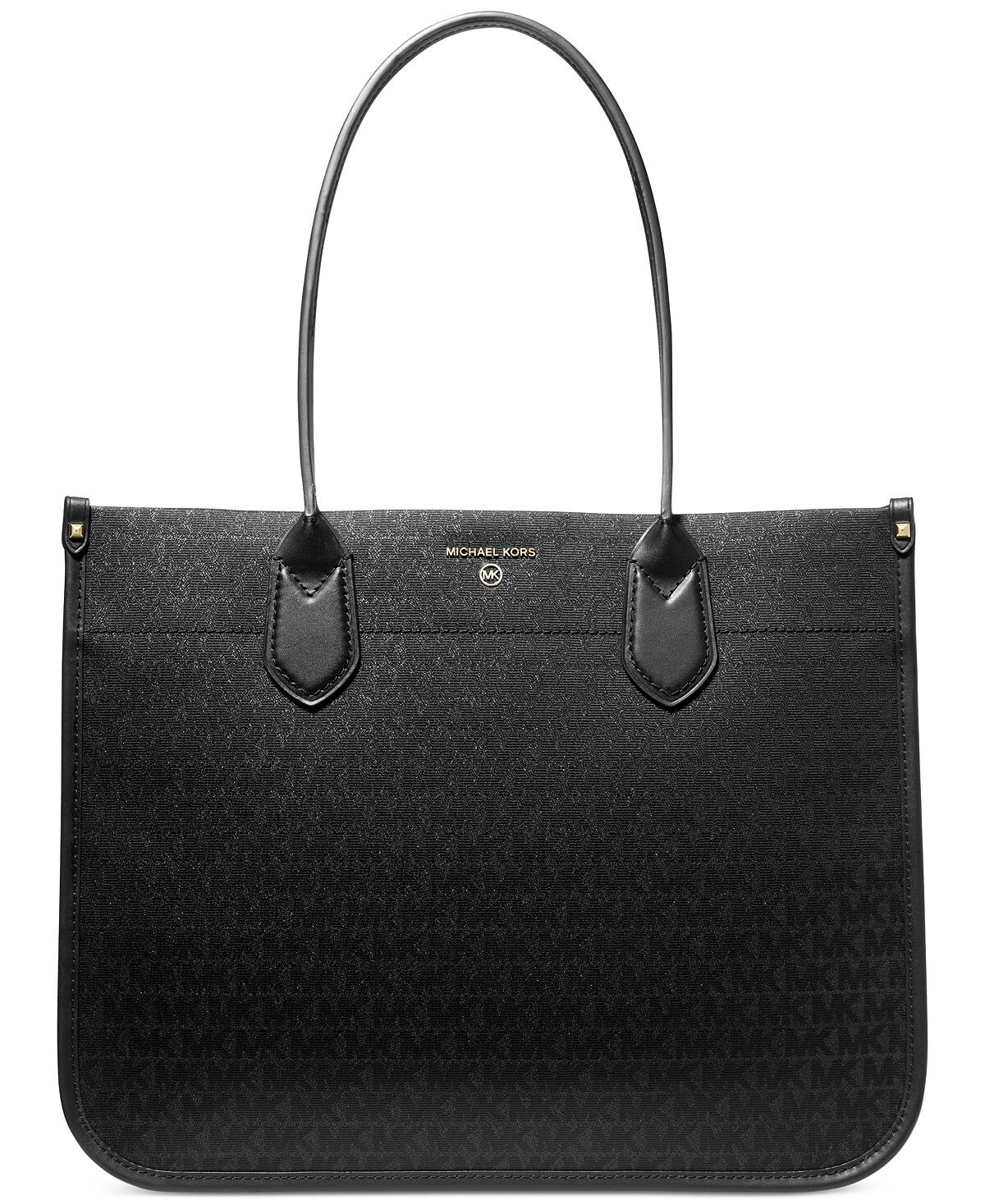 

Большая объемная сумка с короткими ручками signature heidi Michael Kors, черный