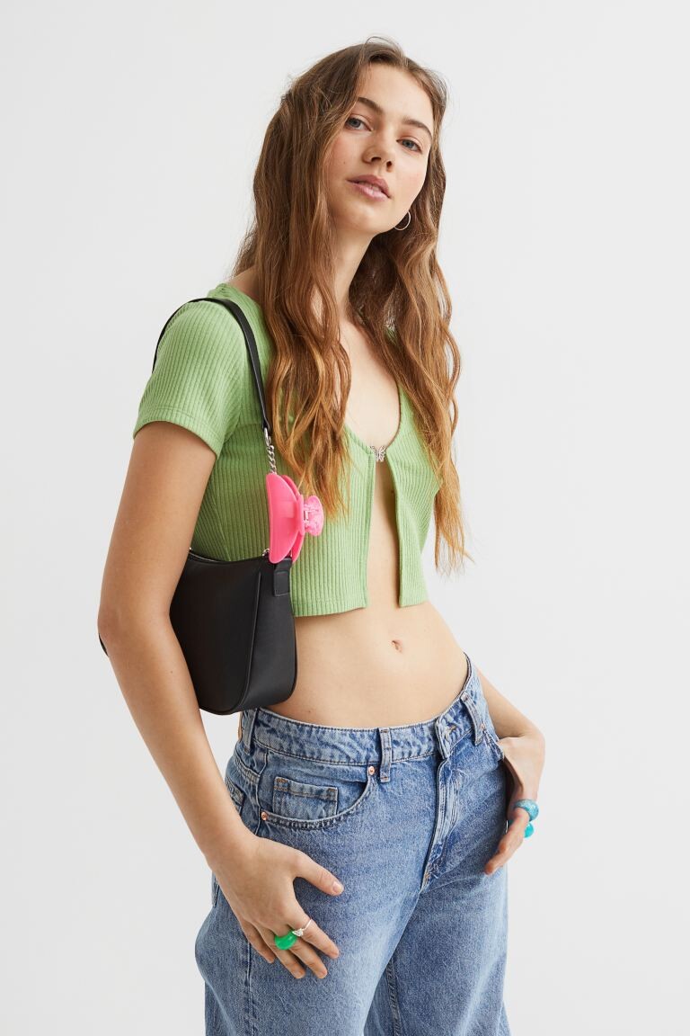

Короткий кардиган H&M, зеленый