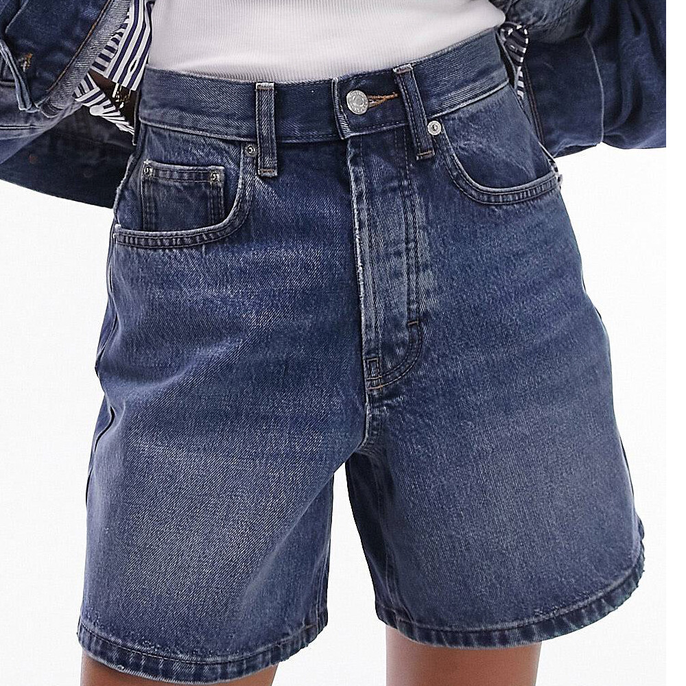 

Джинсовые шорты Topshop Denim Editor, синий
