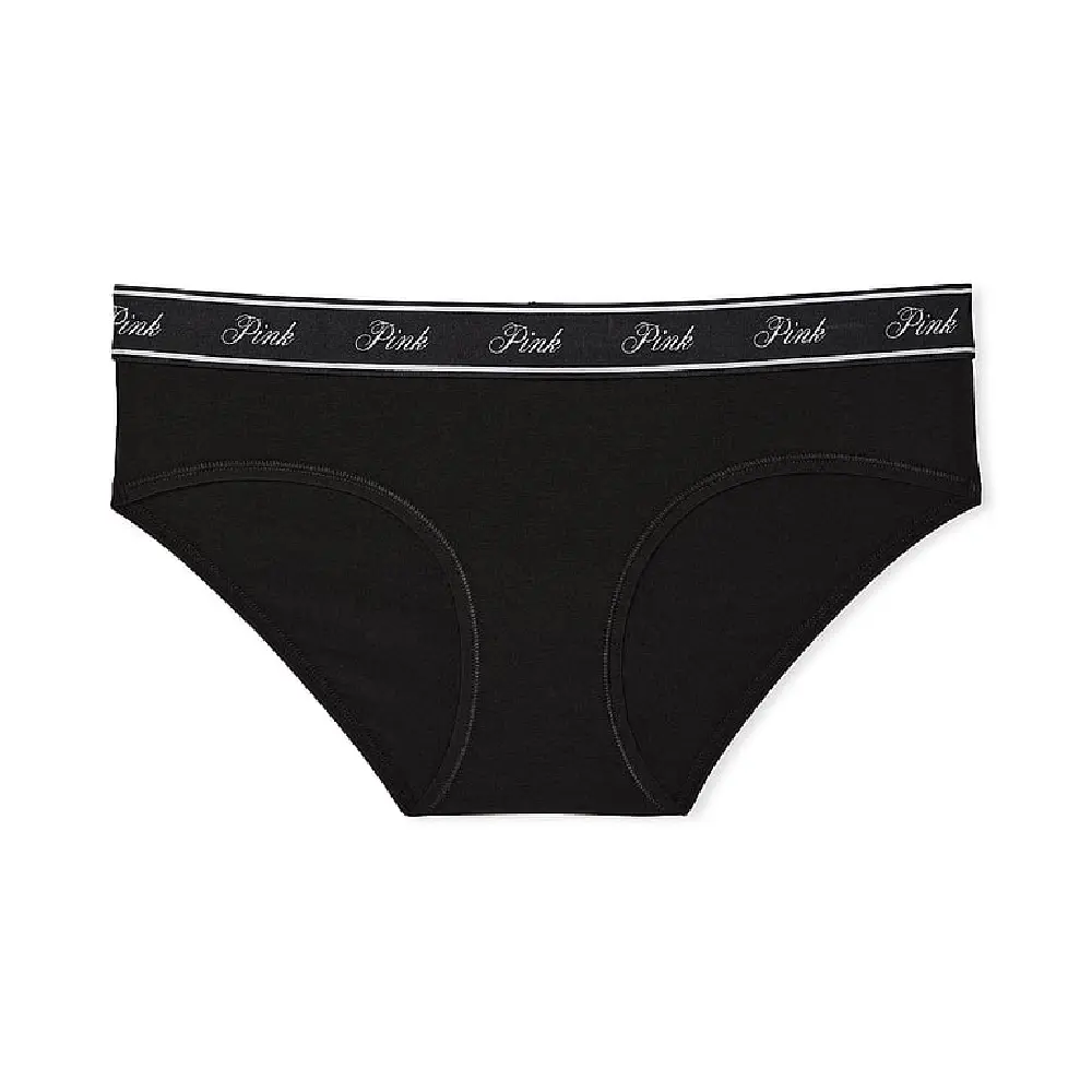 

Трусы Victoria's Secret Pink Logo Cotton Hiphugger, черный