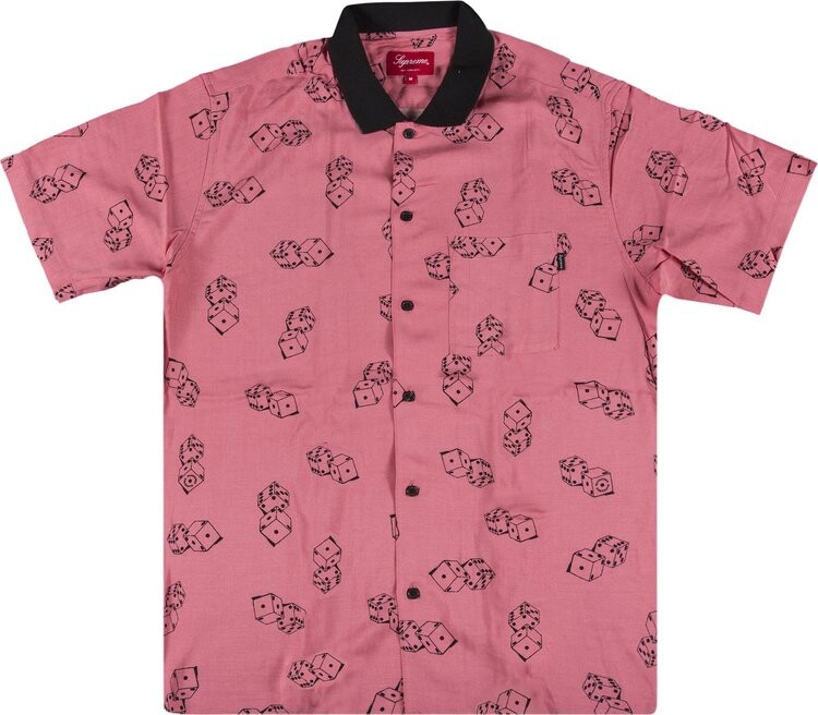 

Рубашка Supreme Dice Rayon Short-Sleeve Shirt 'Pink', розовый