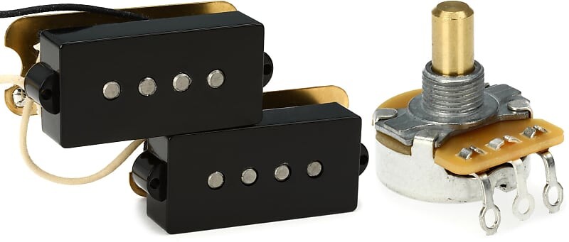 

Fender Original '62 Precision Bass Pickup Bundle с Fender Pure Vintage 250k Solid Shaft Potentiometer - Volume or Tone 0990831000=1 0992046000=1