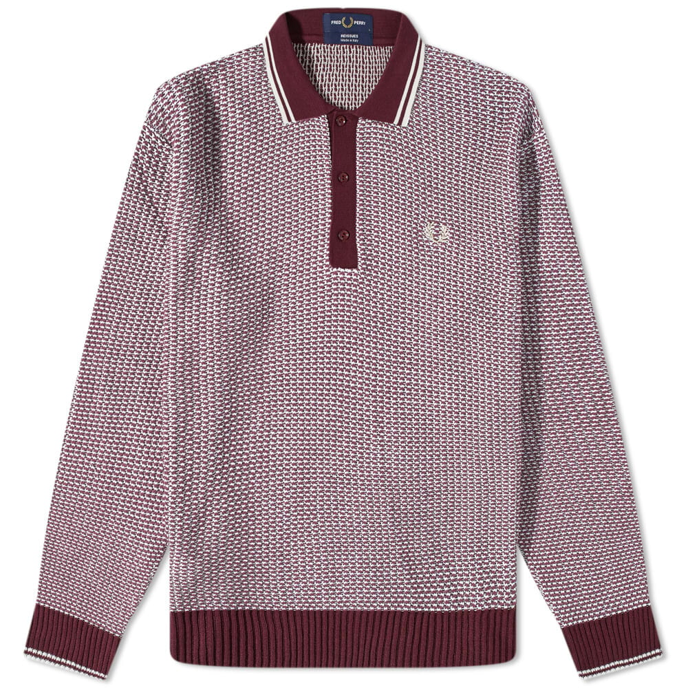 

Футболка Fred Perry Authentic Long Sleeve Texture Knit Polo, Серый