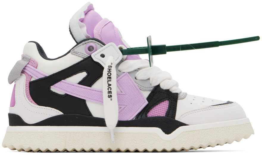 

Черно-розовые кроссовки с губкой Off-White