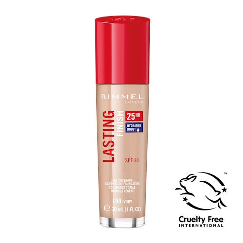 

Rimmel Стойкая тональная основа для лица Lasting Finish 25HR SPF20 100 цвета слоновой кости 30 мл