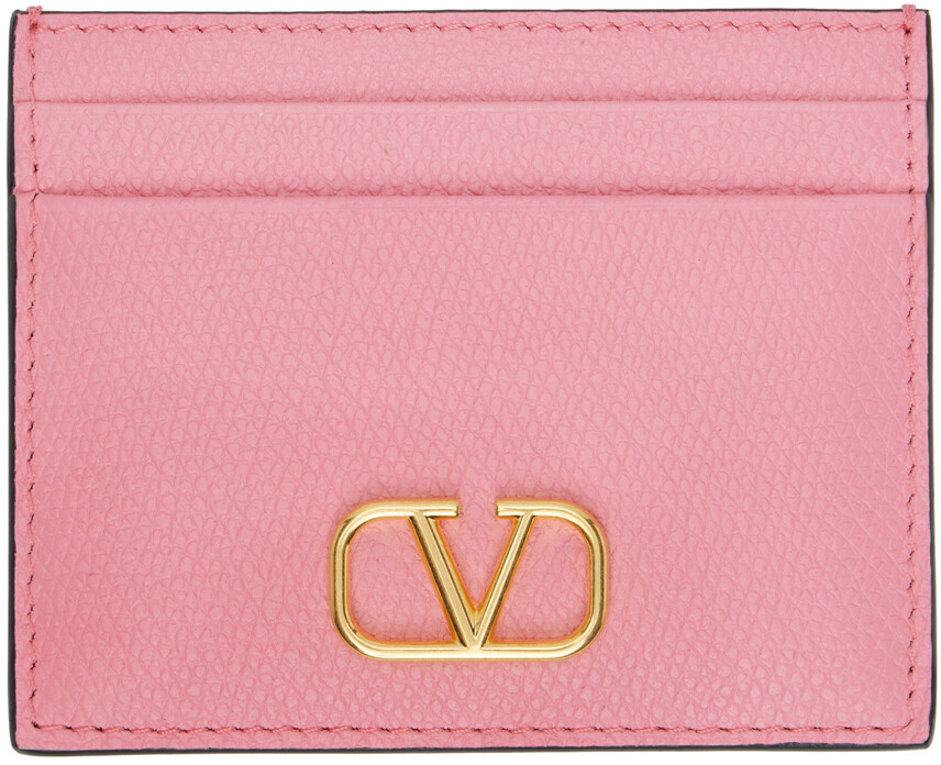 

Розовый визитница с логотипом VLogo Valentino Garavani