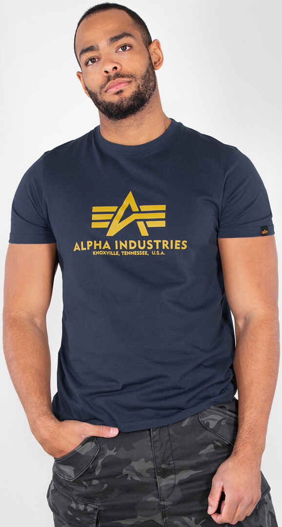 

Футболка Alpha Industries Basic, сине-желтая