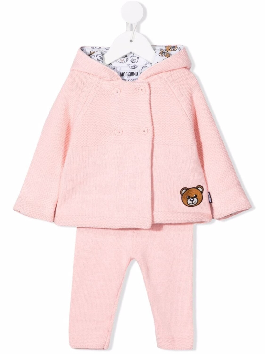

Moschino Kids спортивный костюм с принтом Teddy Bear, розовый