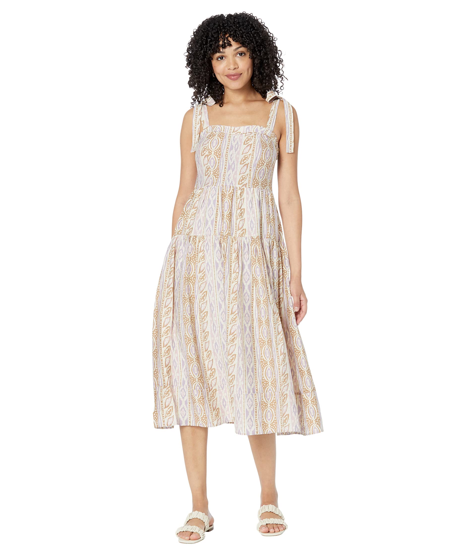 цена Платье MOON RIVER, Woven Printed Dress with Tied Straps