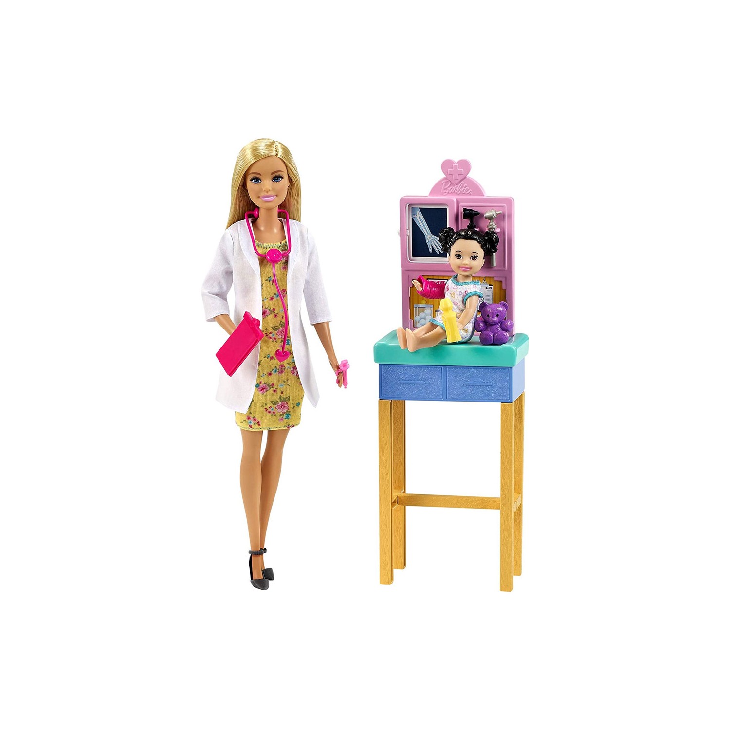 Кукла Barbie врач игровой набор barbie профессии 29 см dhb63 педиатр 6 gtn52