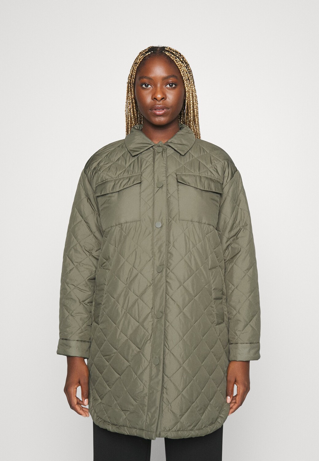 

Пальто классическое ONLY Carmakoma, хаки