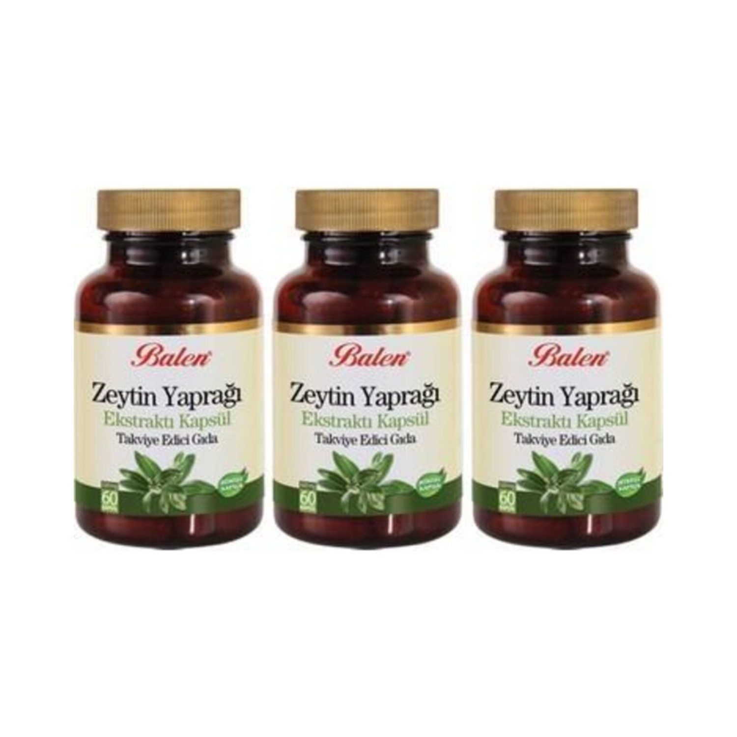 Экстракт листьев оливы Balen 620 мг, 3 упаковки по 60 капсул premium extract olive leaf 250 mg 60 vegan capsules