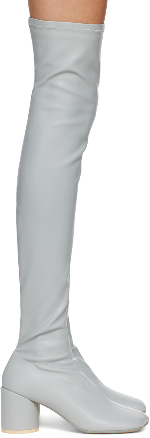 

Синие анатомические высокие сапоги Pearl MM6 Maison Margiela