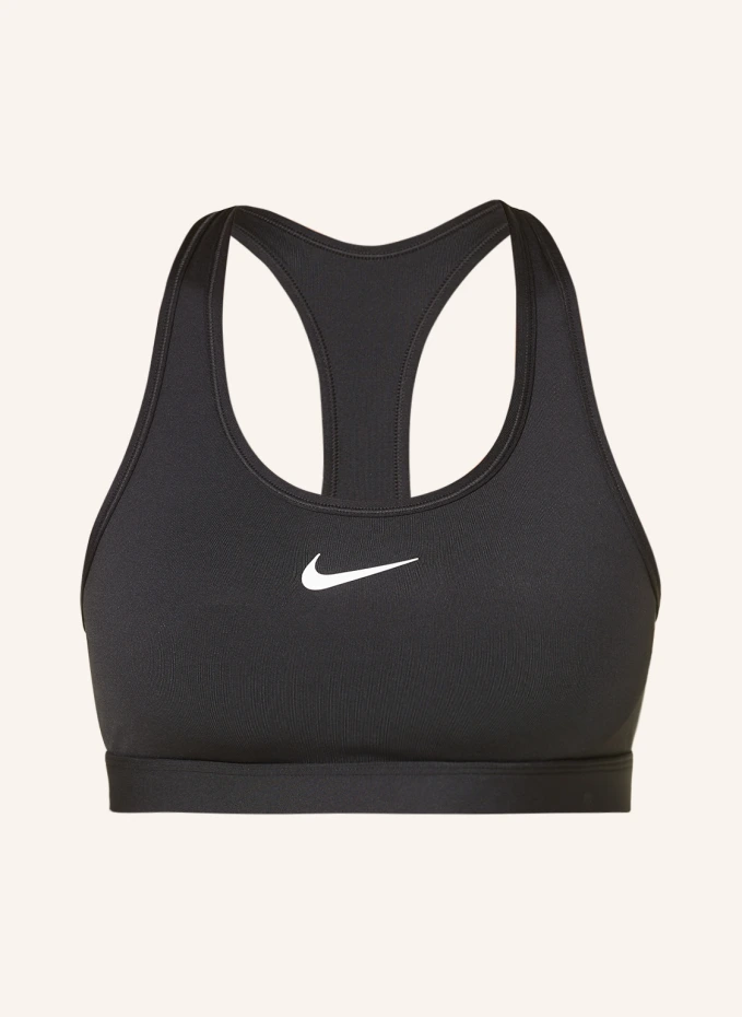 

Спортивный бюстгальтер dri-fit swoosh с сеткой Nike, черный