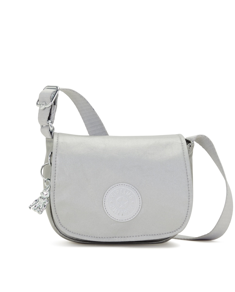 Женская серебряная сумка через плечо на молнии Kipling, серебро компактная сумка dji черно желтая для mini mini 2