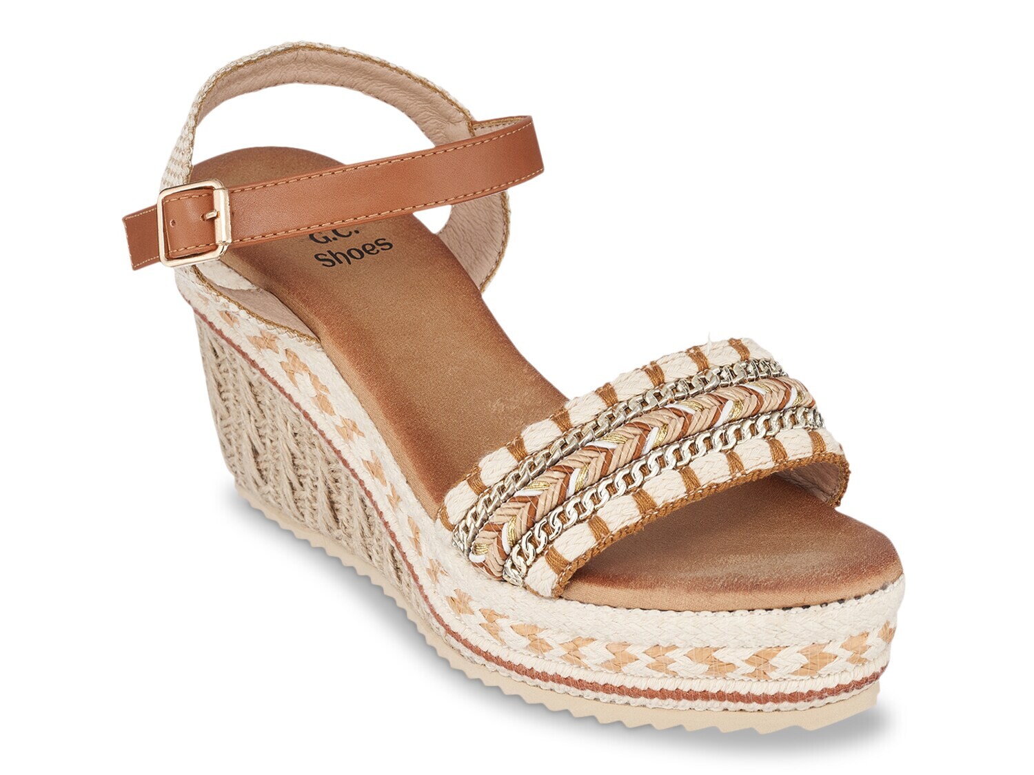 

Сандалии на танкетке GC Shoes Cheri, тан