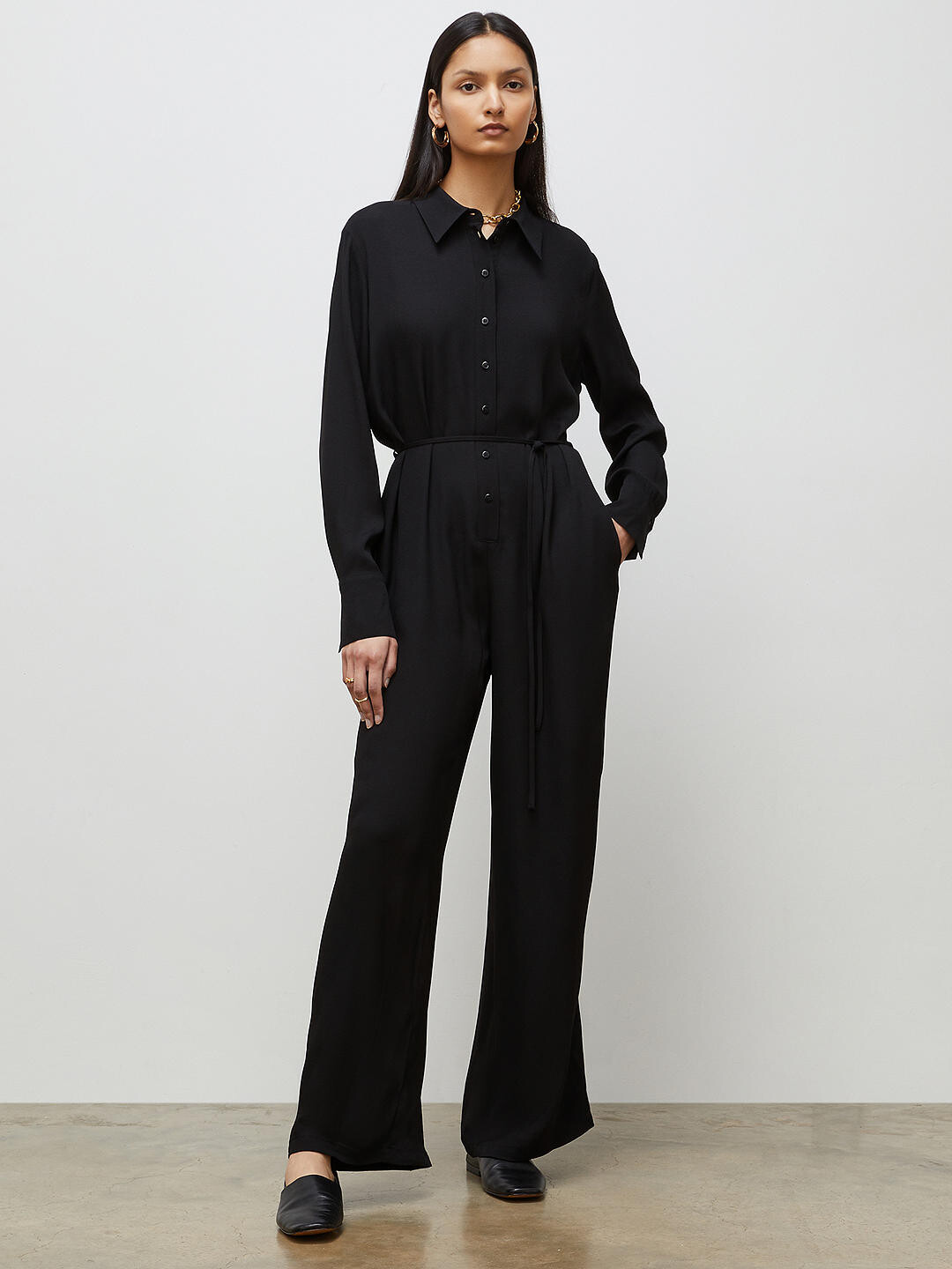 

Комбинезон с длинными рукавами Finery Becca, черный