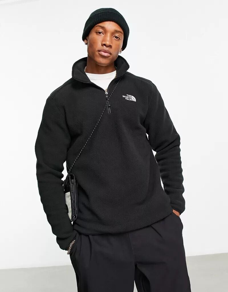 

Черный флисовый свитер с высоким ворсом на молнии 1/4 The North Face Shispare эксклюзивно для ASOS