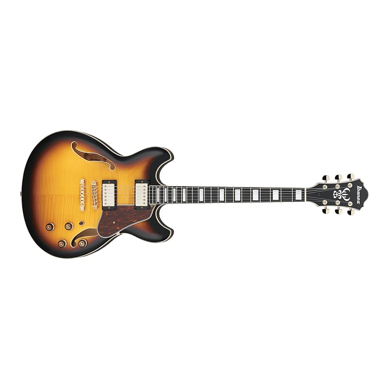 цена Электрогитара Ibanez AE Series AS93FM Hollow-Body Guitar, Ebony Fretboard, Antique Yellow Sunburst