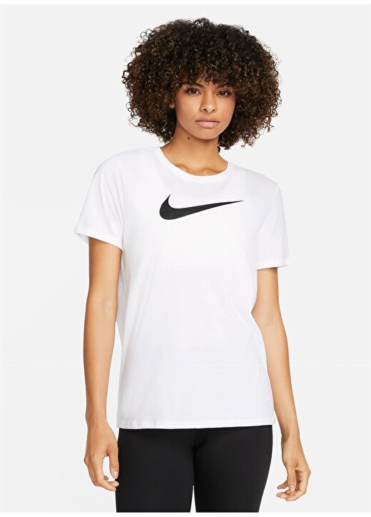 

Простая белая женская футболка с круглым вырезом Nike