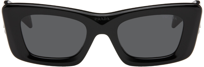 

Черные солнцезащитные очки с треугольным логотипом Prada Eyewear