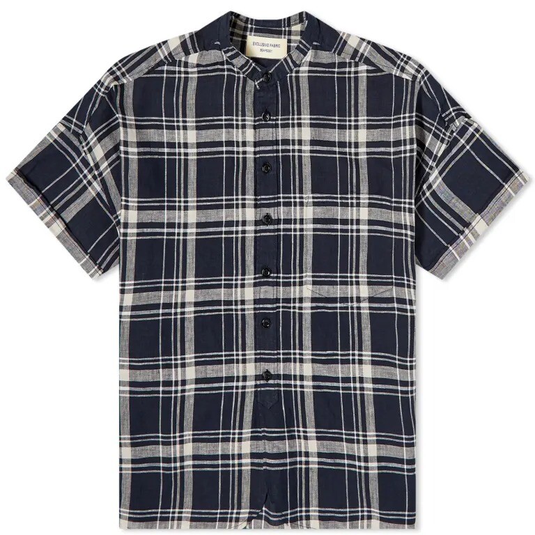 

Рубашка Beams Boy Check Short Sleeve, темно-синий