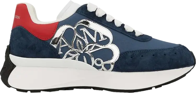 

Кроссовки Alexander McQueen Sprint Runner Blue Silver, синий