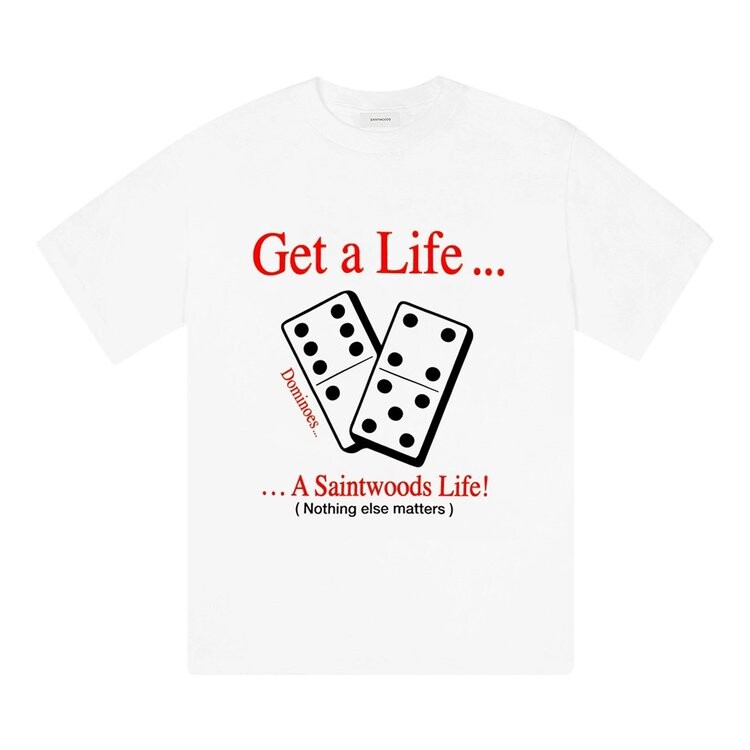 

Футболка Saintwoods x The Webster Get A Life T-Shirt 'White', белый