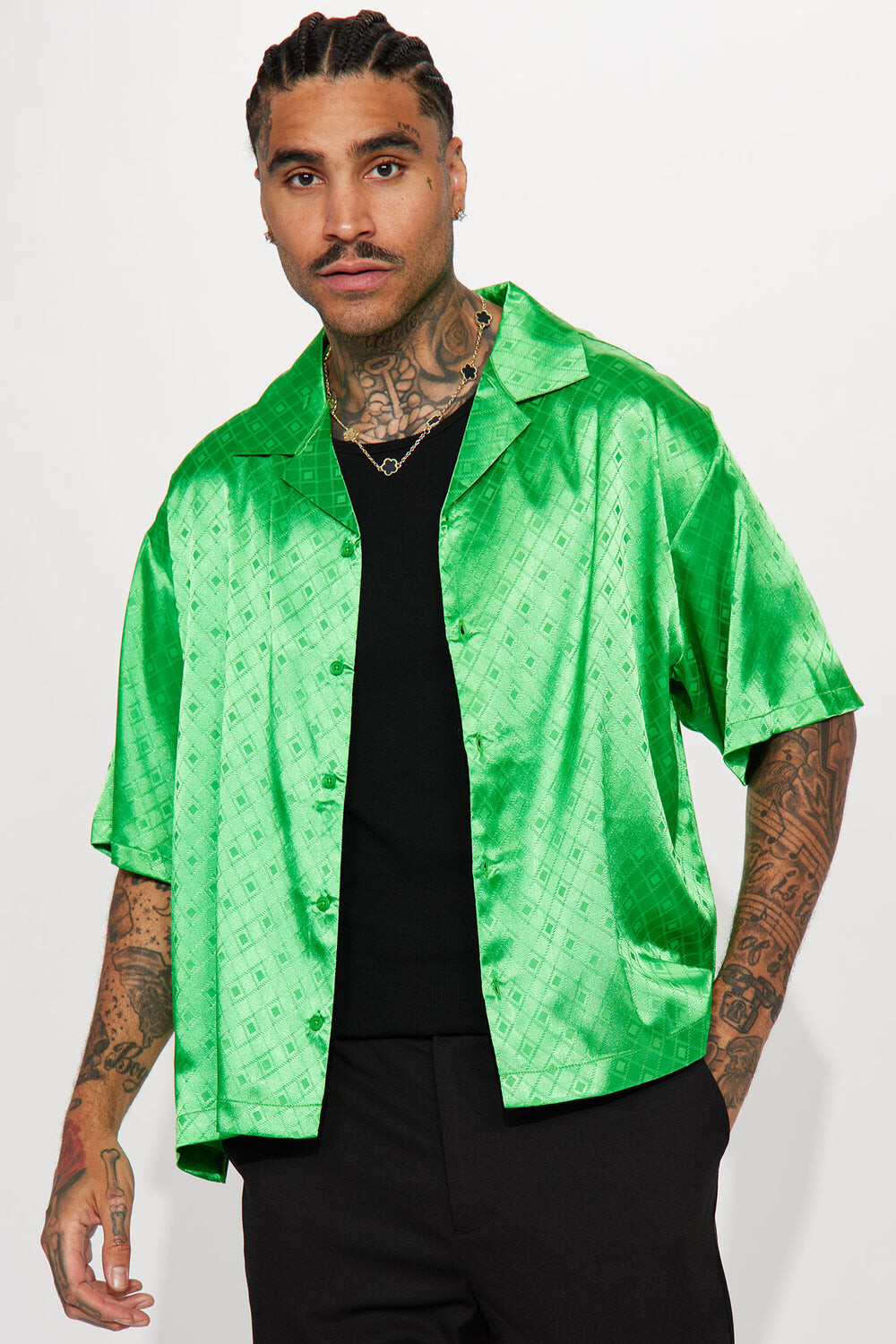 

Рубашка Fashion Nova ZDF01V320004, зеленый