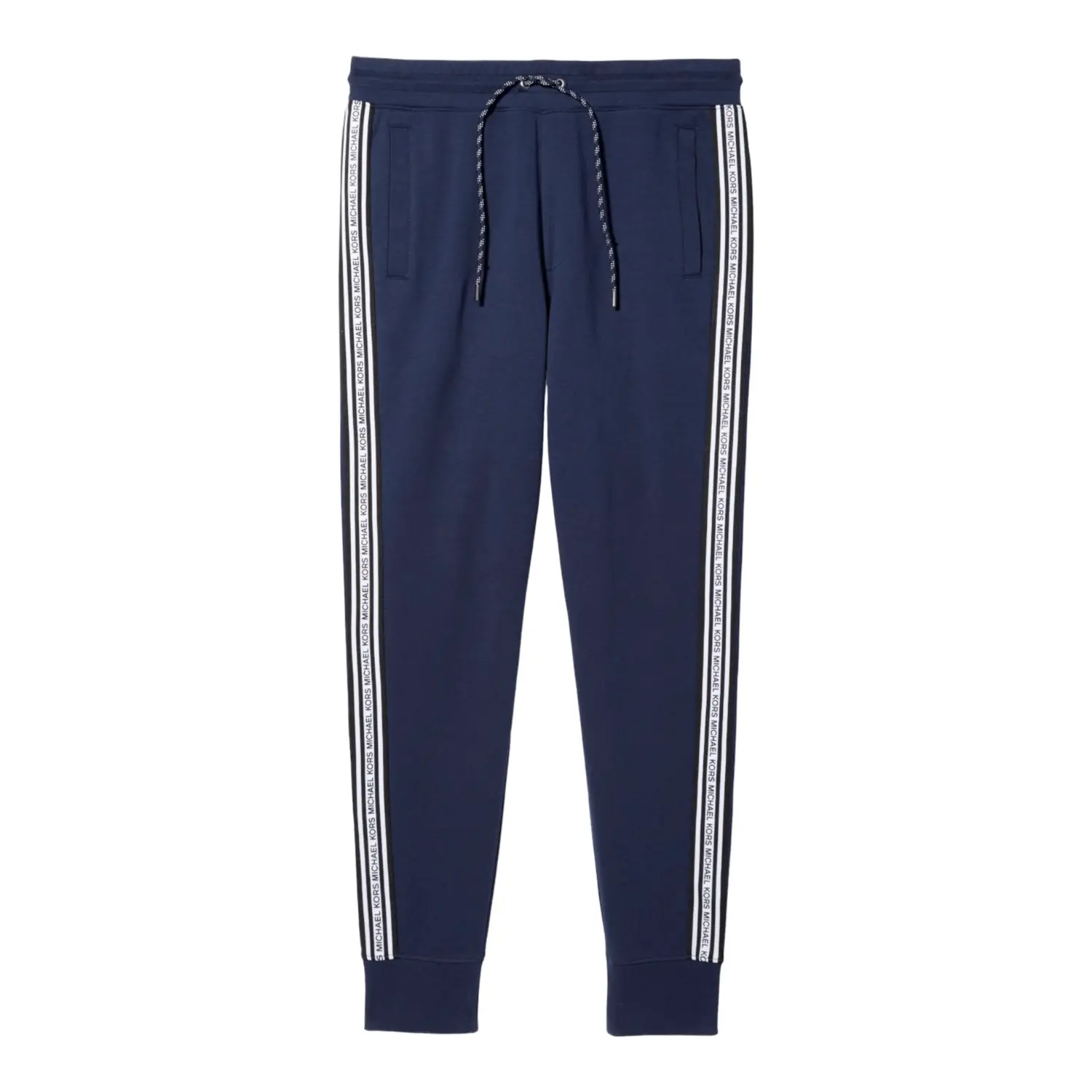 

Брюки Michael Kors Logo Tape Cotton Blend, темно-синий