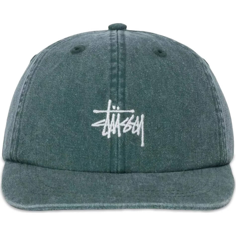 

Бейсболка Stussy Washed Basic Low Pro, зеленый