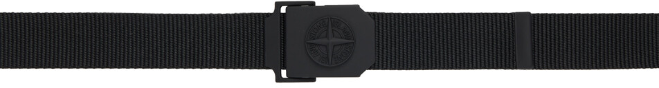 

Черный ремень с логотипом Stone Island