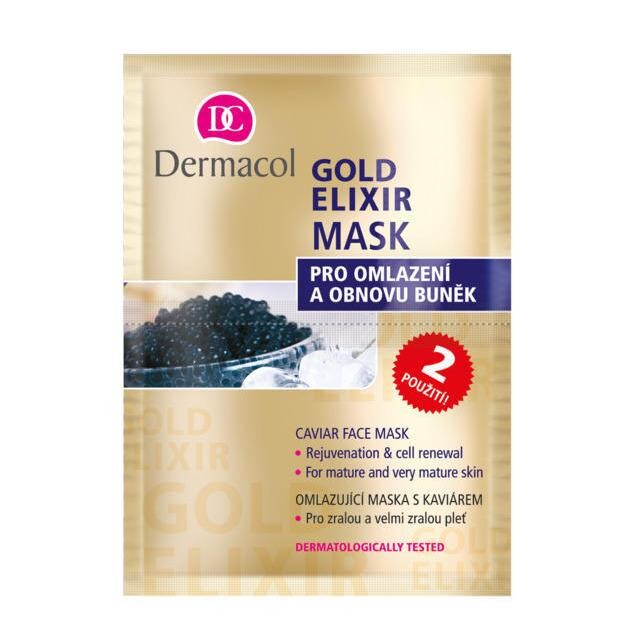 

Dermacol Gold Elixir Caviar Face Mask маска для лица с икрой 2х8г