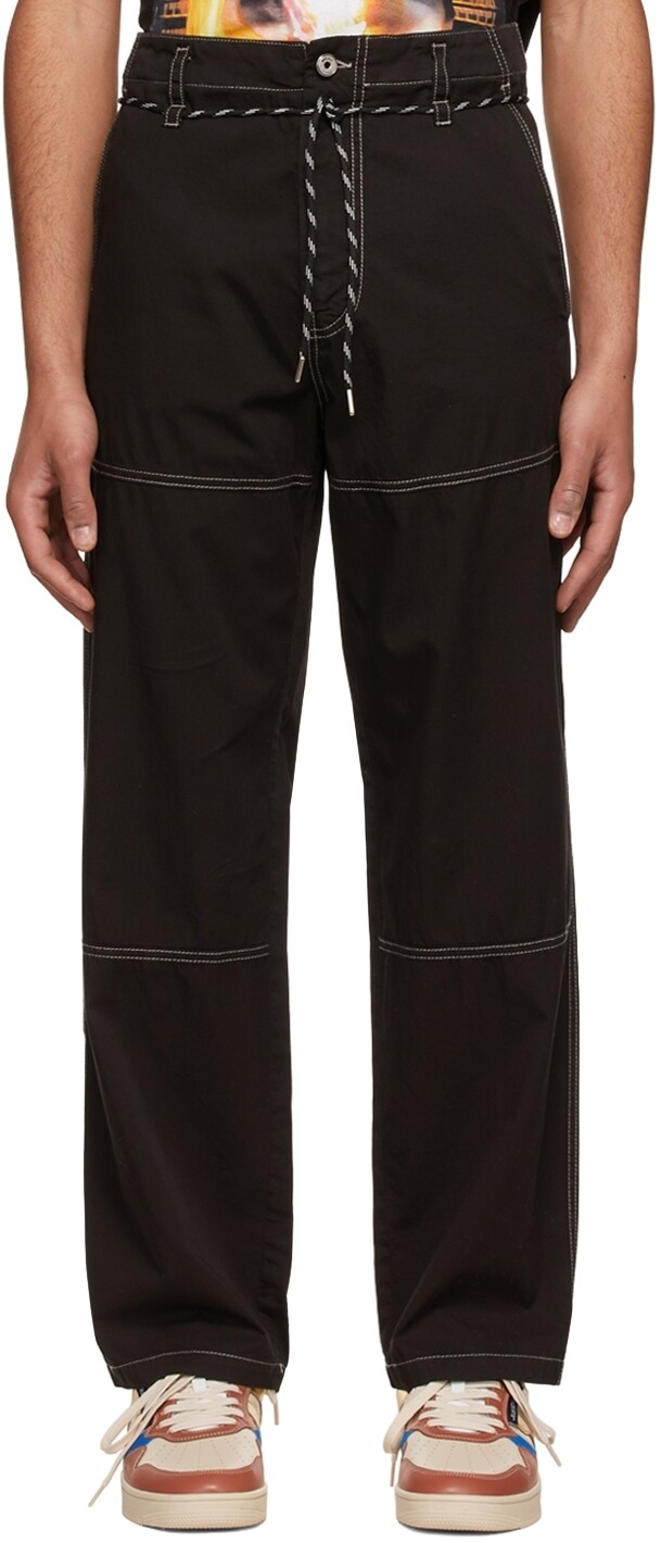 

Черные хлопковые брюки Just Cavalli