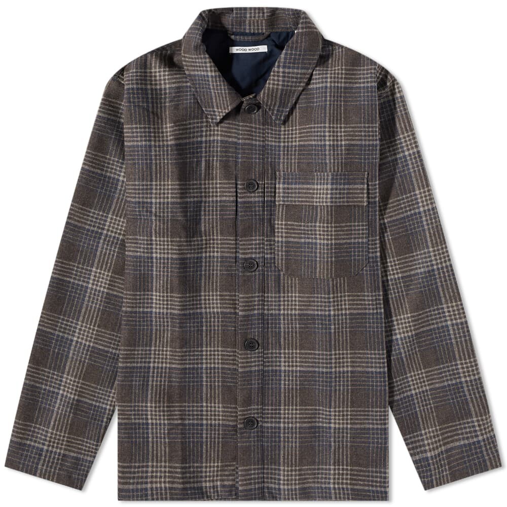 

Рубашка Wood Wood Clive Wool Check Overshirt