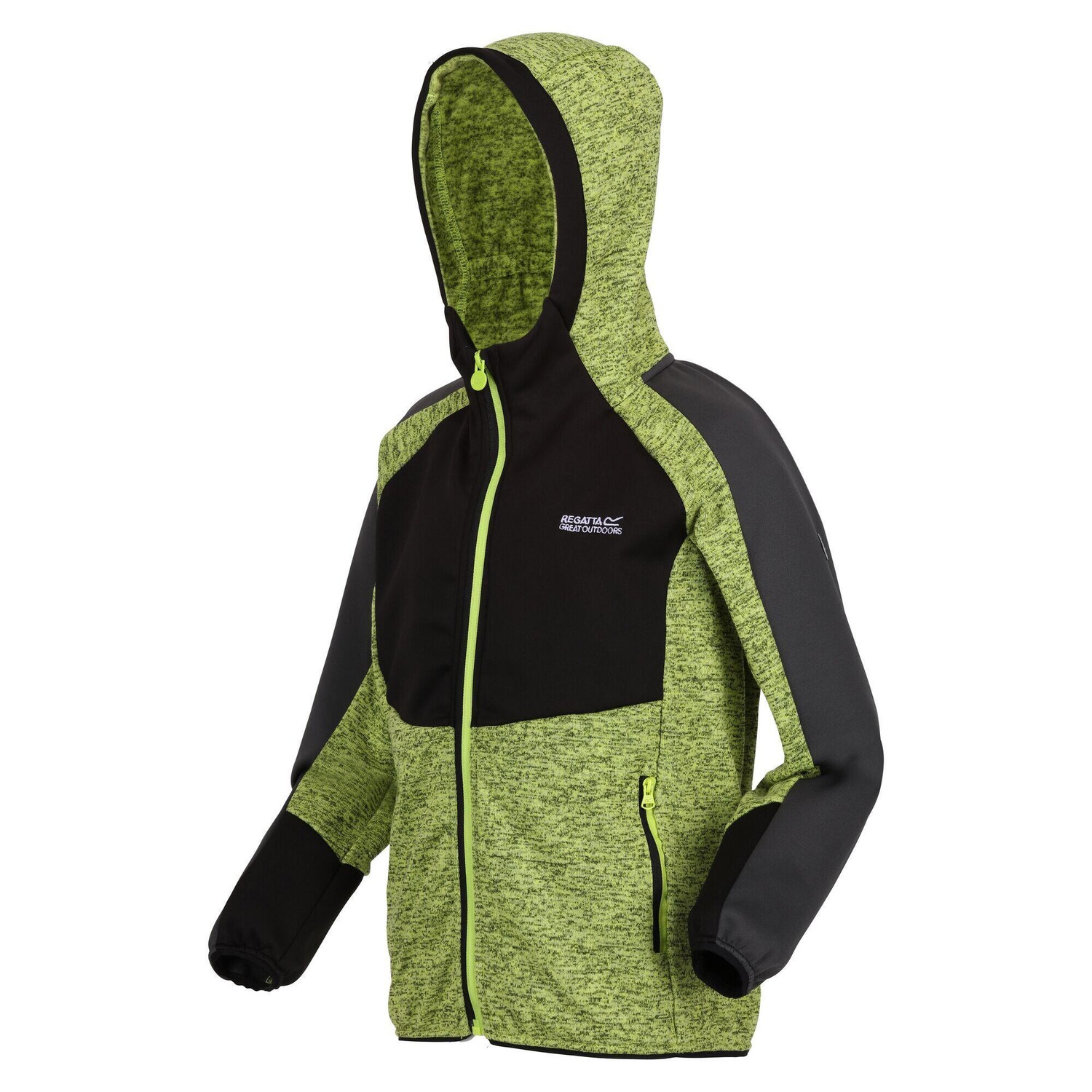 

Толстовка детская Regatta Layer Dissolver VI Hiking, черный/зеленый
