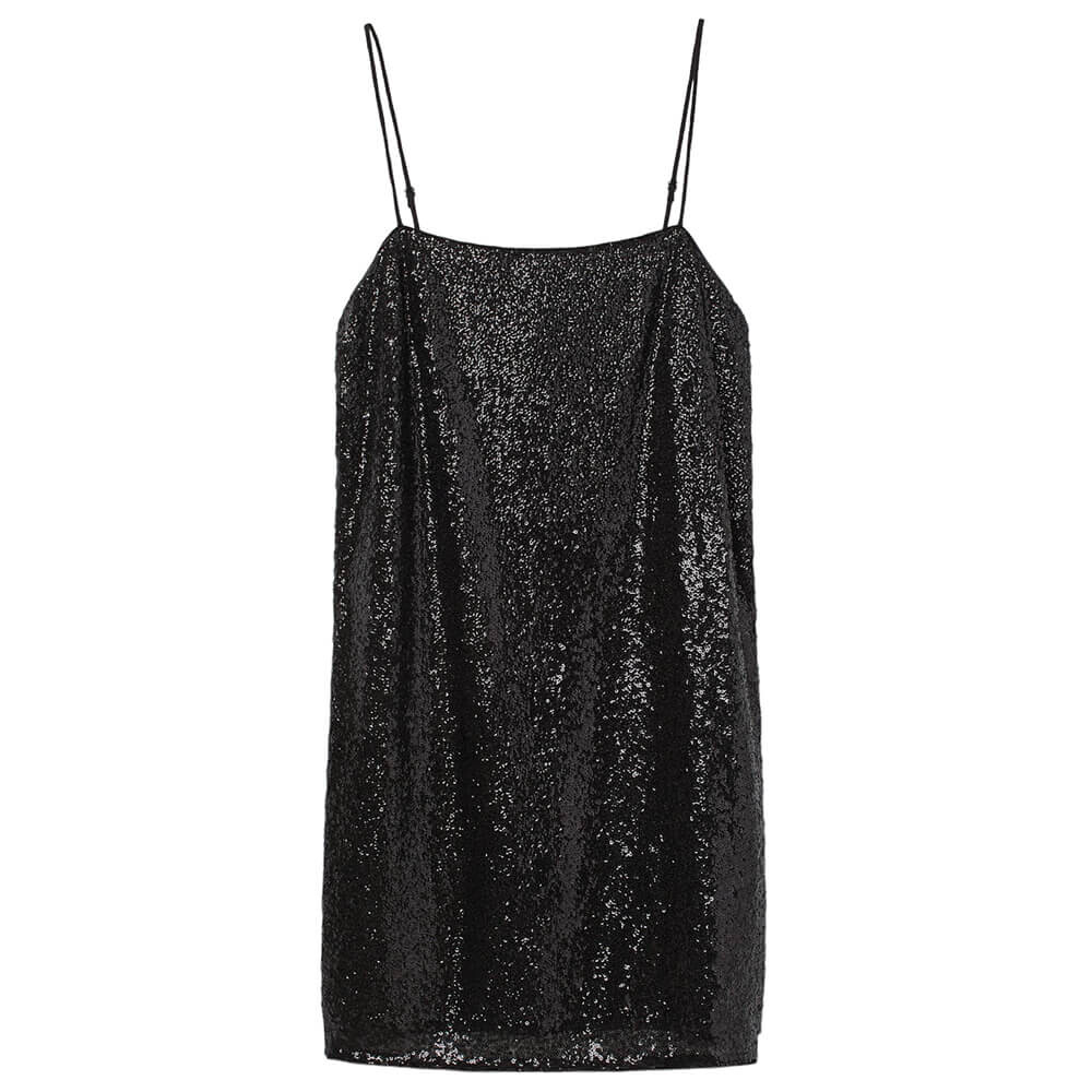 

Платье с пайетками H&M, черный/блеск