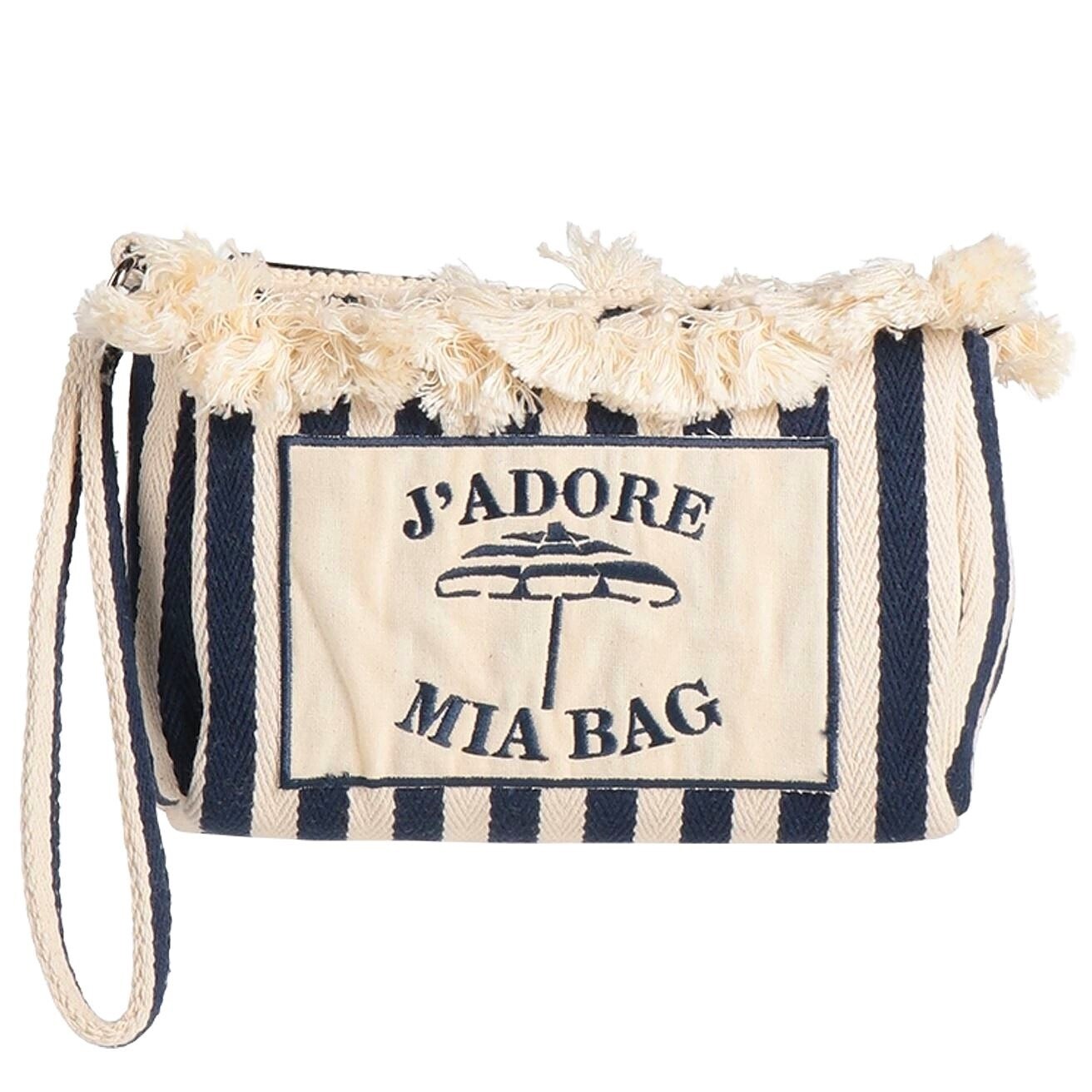 

Клатч Mia Bag, светло-бежевый/темно-синий