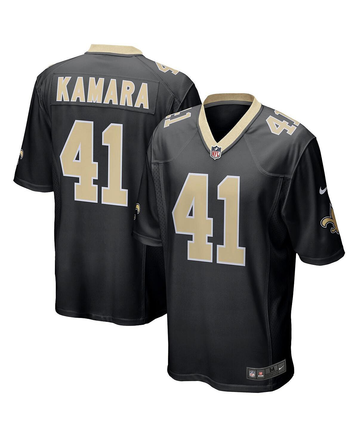 men s customized stitch new orleans american football jersey kamara lattimore davis manning gleason brees sports fans jerseys Мужская футболка alvin kamara black new orleans saints game jersey Nike, черный