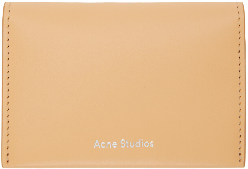 

Бежевая складная визитница Acne Studios