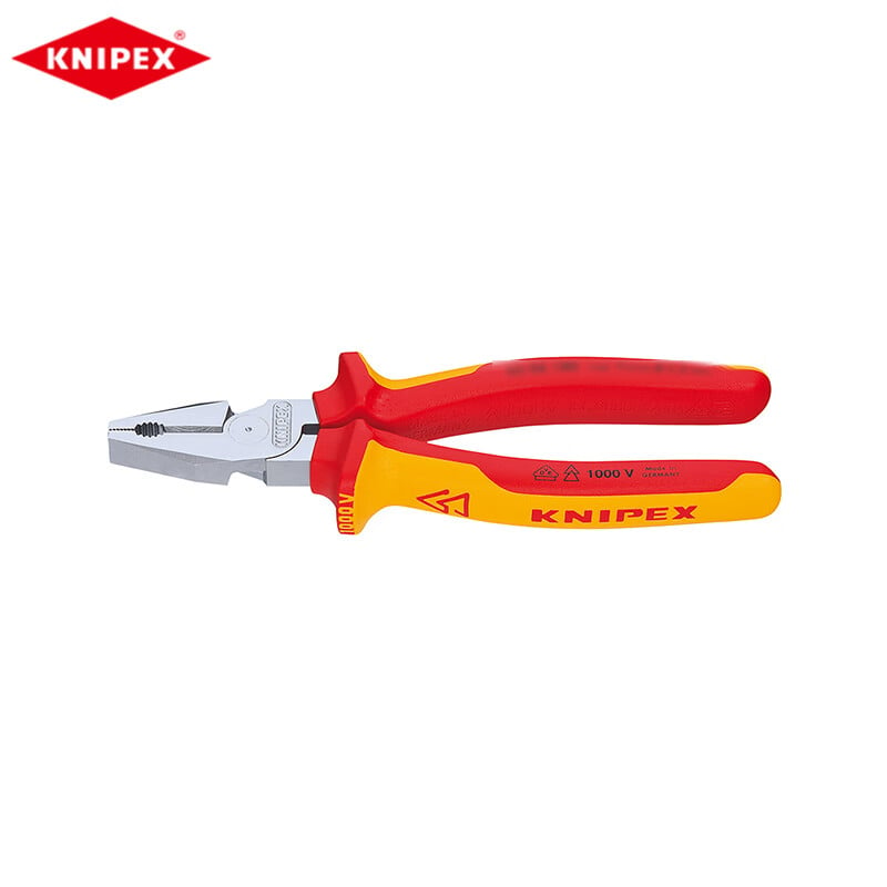 KNIPEX 225 мм изолированные и экономичные клещи для проволоки, а также промышленные плоскогубцы с плоской губкой 9 дюймов 02 06 225