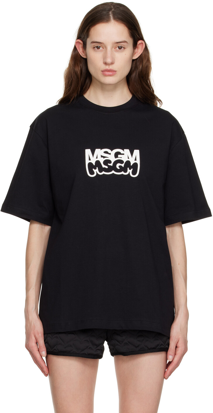 

Черная футболка с принтом Burro Studio Edition MSGM, Черный