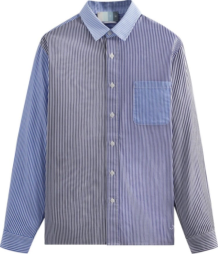 Рубашка Kith Striped Berkeley Button Down Shirt 'Montage', разноцветный - фото