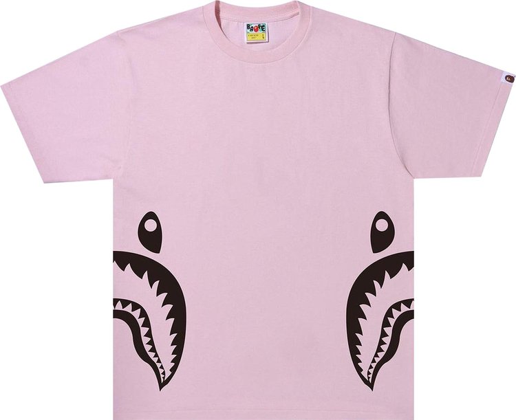Футболка BAPE Bicolor Side Shark Tee 'Pink', розовый футболка bape bicolor shark tee white белый