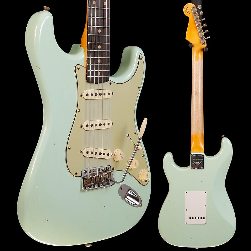

Fender Custom Shop 1960 Stratocaster Journeyman, Faded Surf Green 7 фунтов 15,3 унции