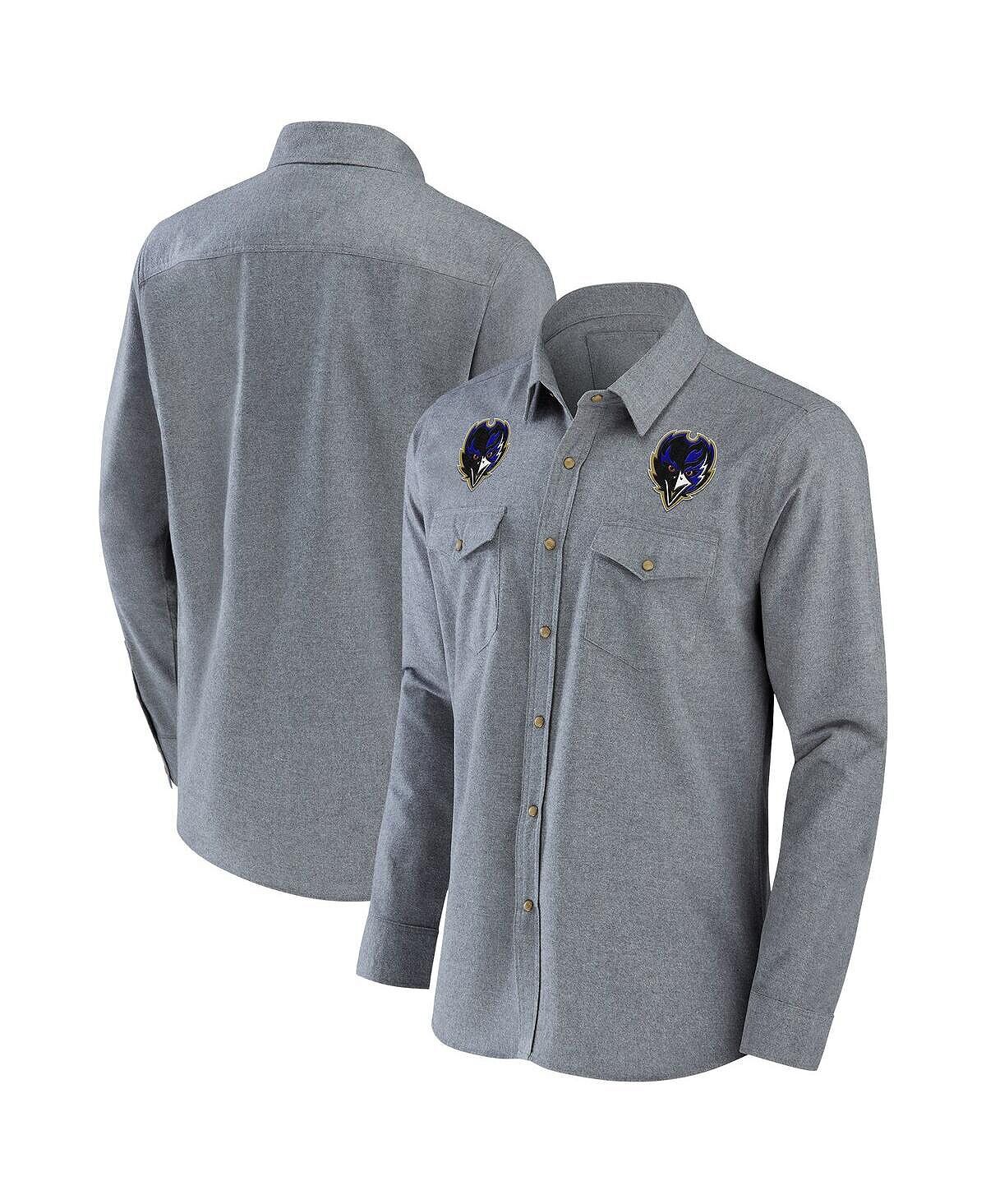 

Мужская рубашка nfl x darius rucker collection by grey baltimore ravens из шамбре с длинным рукавом на пуговицах Fanatics, серый